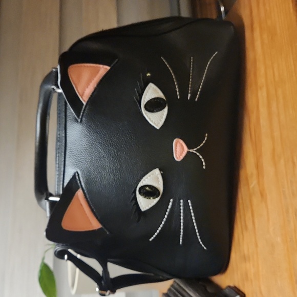 sleepyville critters Handbags - Sleepyville Critters black cat face bag